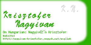 krisztofer nagyivan business card